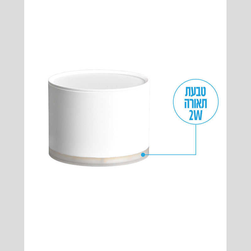 צלינדר LOOP עם טבעת הארה עליונה - גוף תאורה צילינדר באתר לדמרקט