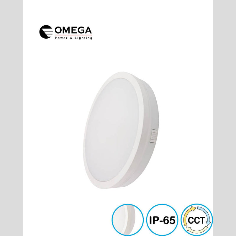 פלפון IP65 28W MONO SLIM ,לבן,OMEGA 3CCT, Ø200X40 - תאורה באתר לדמרקט