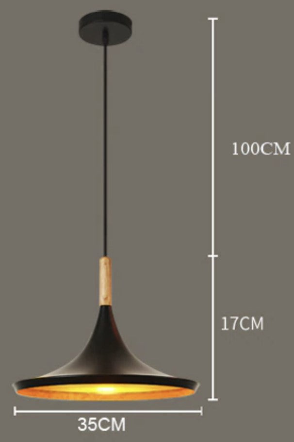 מנורת תלייה שחורה