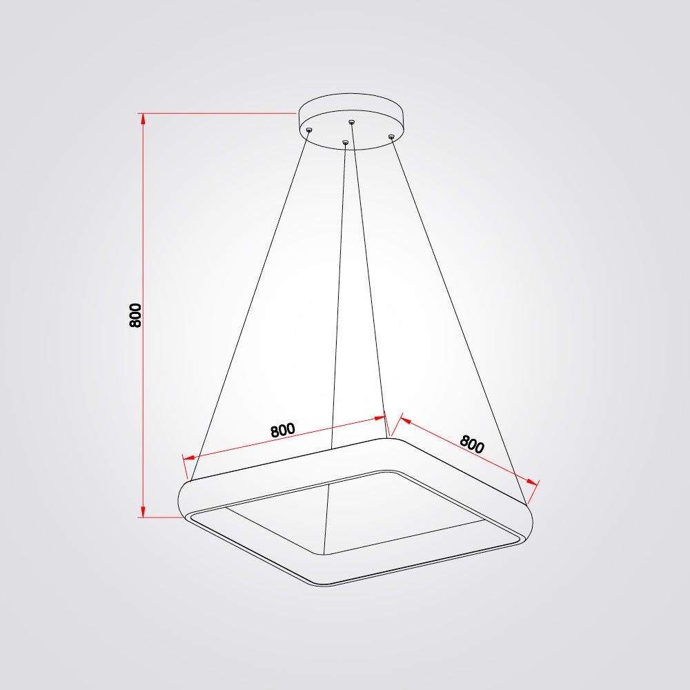 תשריט של מנורת תליה 80ס"מ MODEN