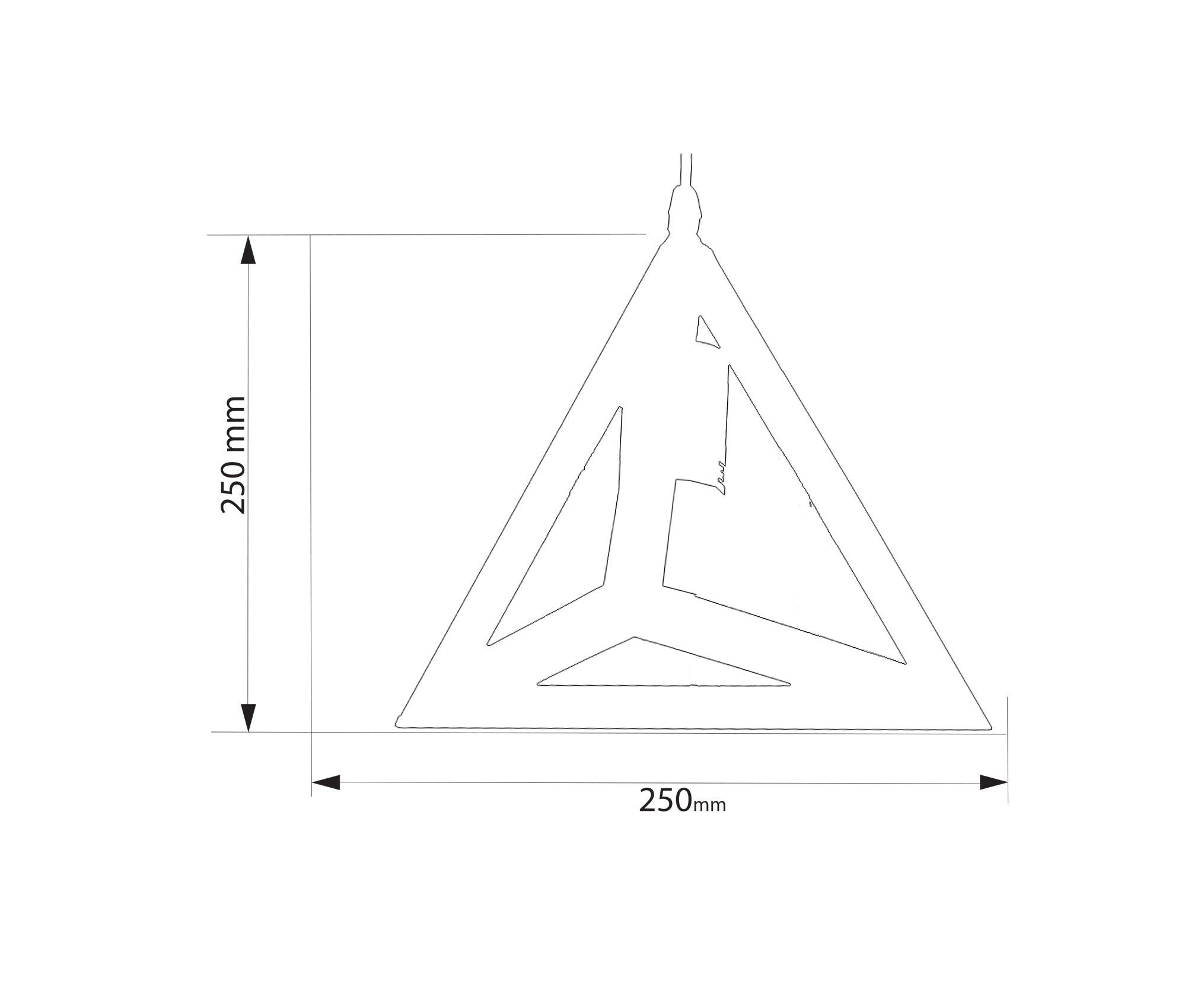 מידות של מנורת תלייה EISCHER