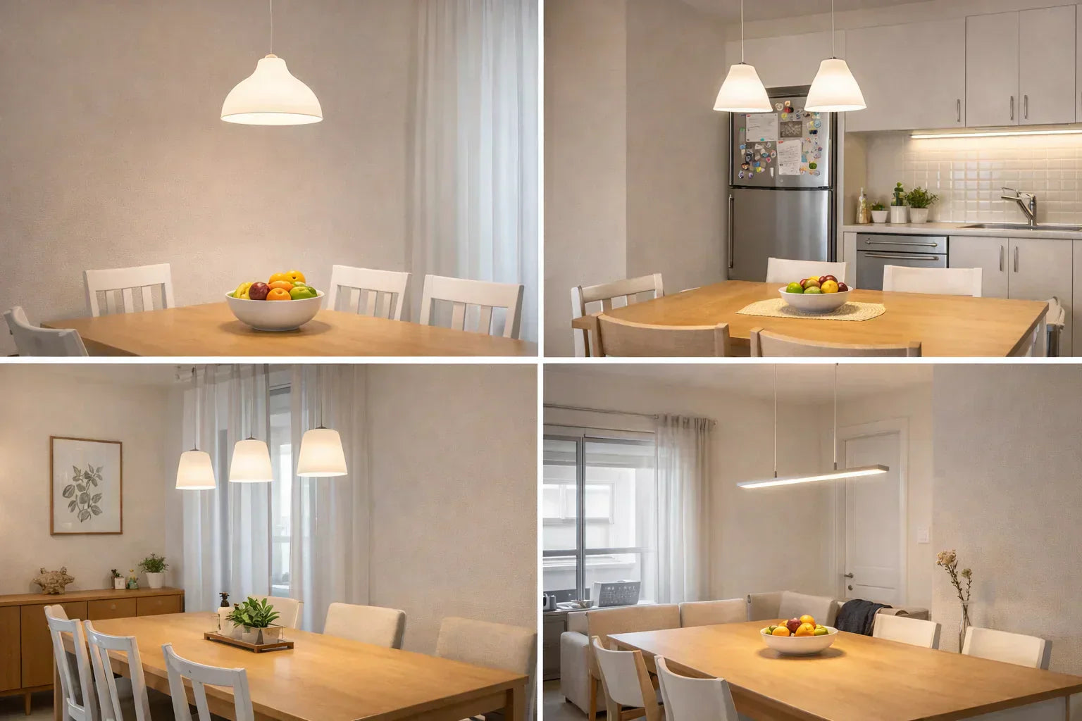 תאורה לפינות אוכל