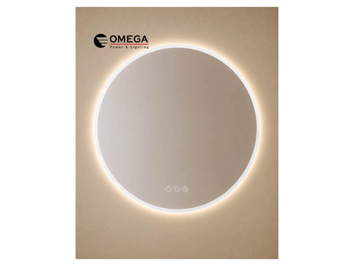 מראה עגולה LED מרחפת Aurora ללא מסגרת IP54 קוטר 100 ס"מ - LED Mirror באתר לדמרקט