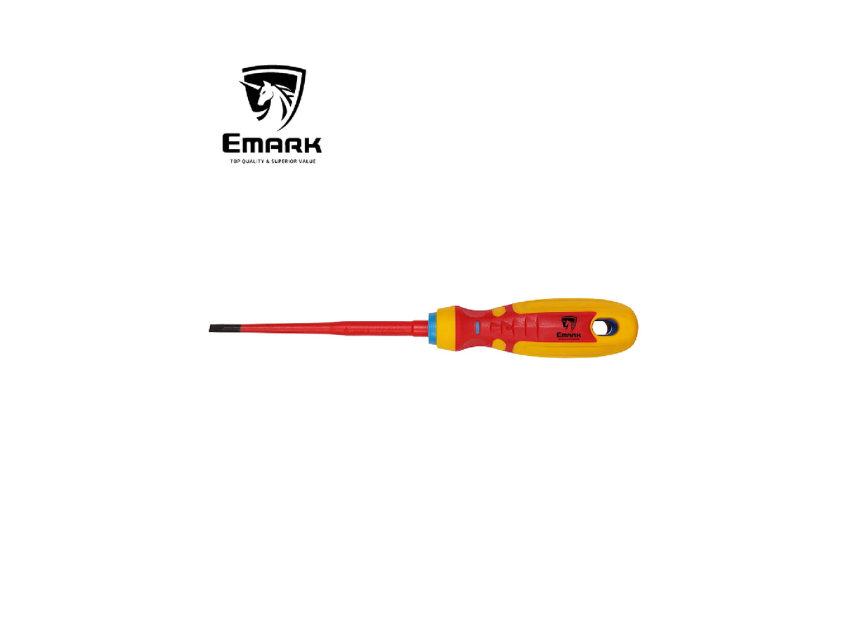 מברג שטוח מבודד  EMARK SL4.0x100mm 1000V VDE - כלי עבודה וציוד למעבדה באתר לדמרקט