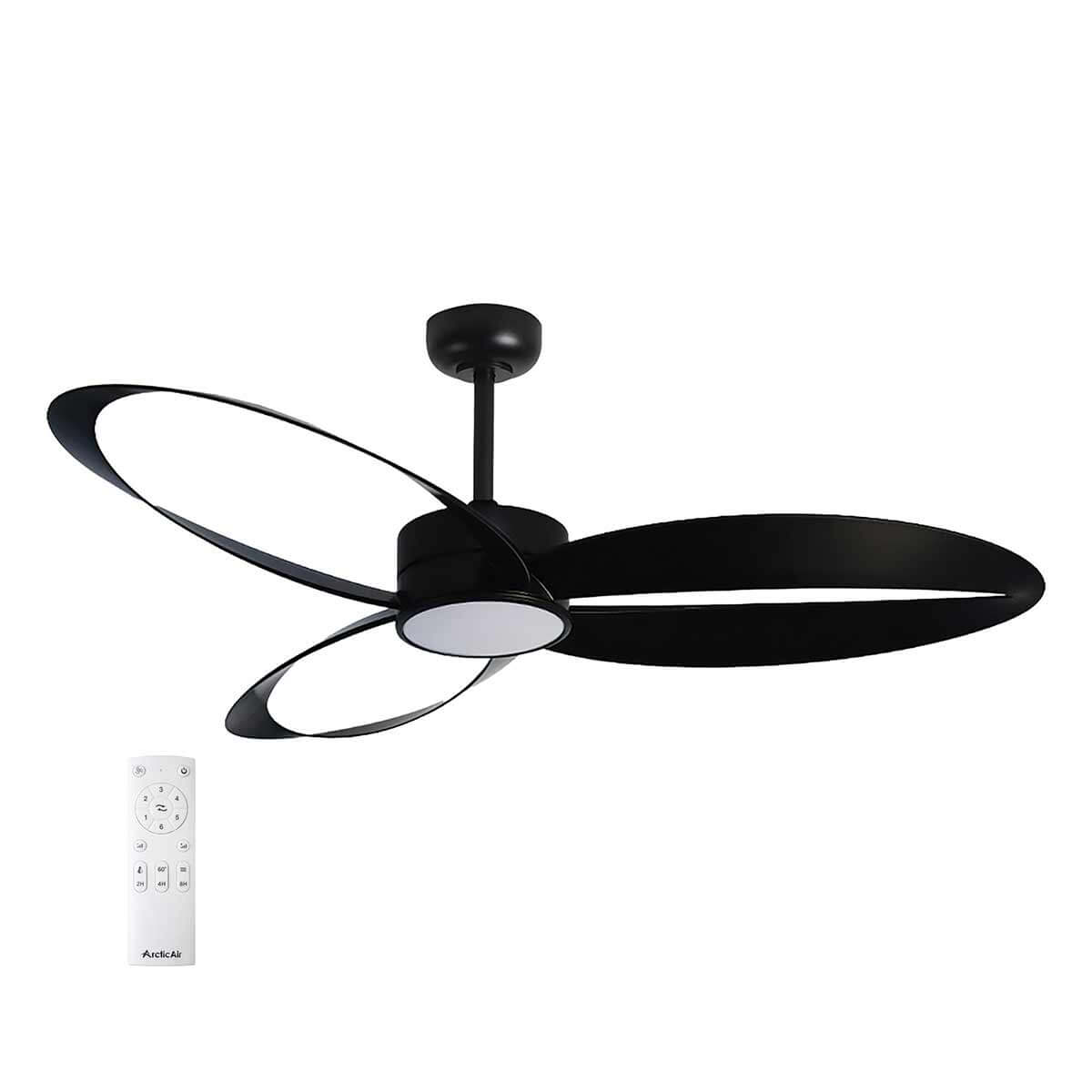 מאוורר תקרה "25W CHILL 52 עם שלט- שחור - Ceiling Fan with Light