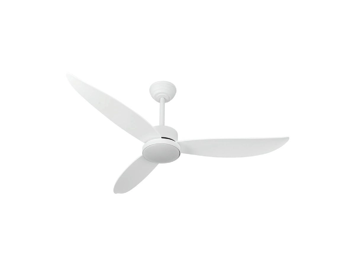 מאוורר תקרה לפרגולה "22W IP54 RYAN 52 עם שלט- לבן - Ceiling Fan with Light באתר לדמרקט