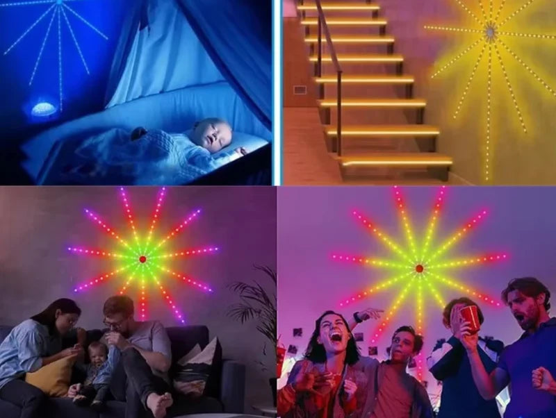דוגמאות של כוכב LED בצורת זיקוק
