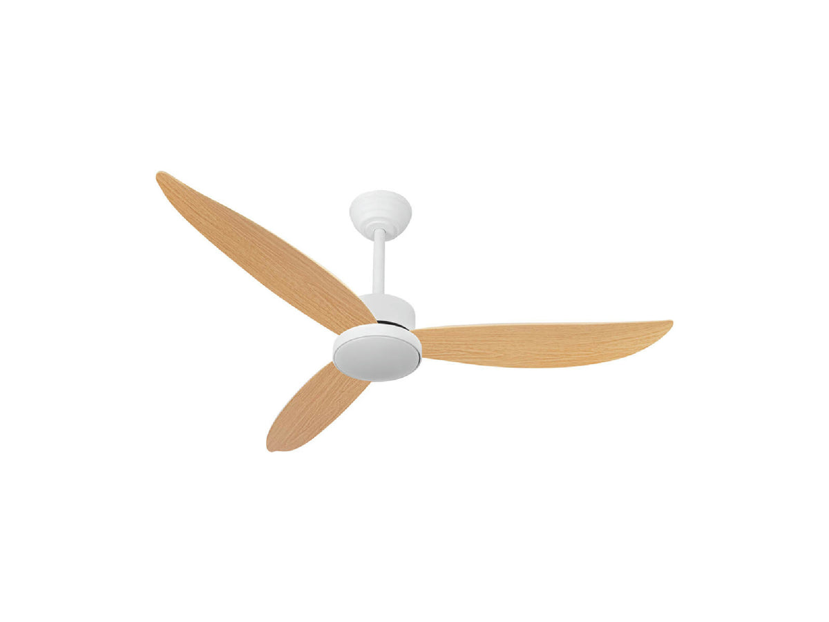 מאוורר תקרה לפרגולה "22W IP54 RYAN 52 עם שלט-דמוי עץ - Ceiling Fan with Light