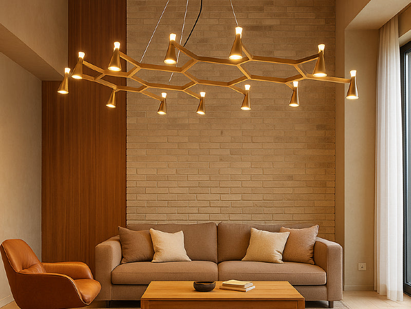 מנורת תלייה CONSTELLA בסלון גדול