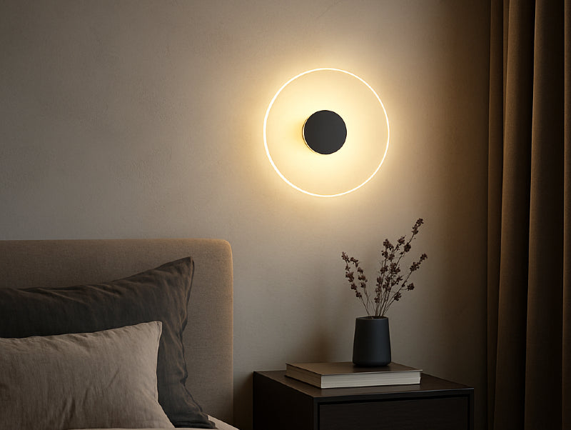 מנורת קיר KORO בחדר שינה