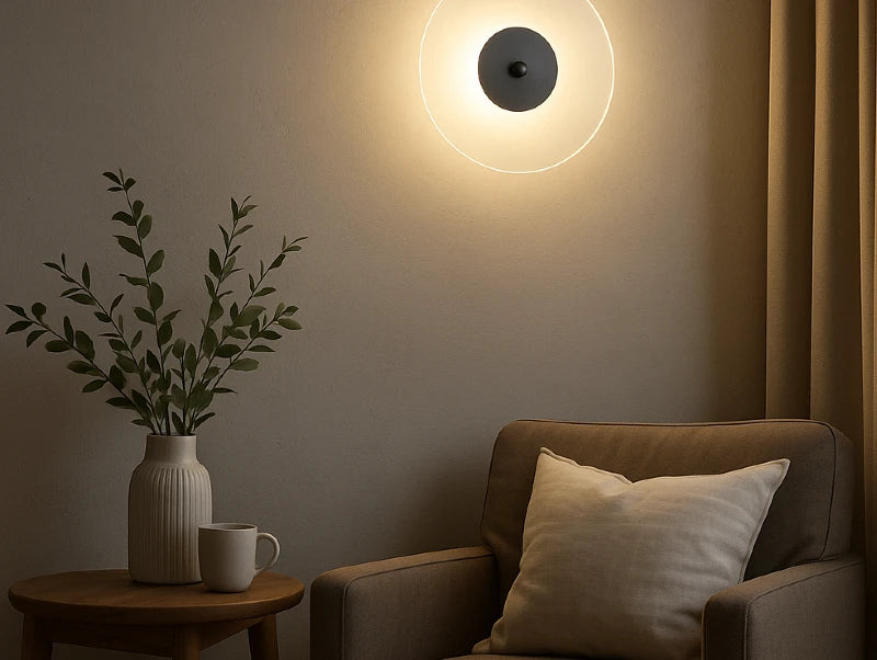 מנורת קיר KORO בפינת ישיבה