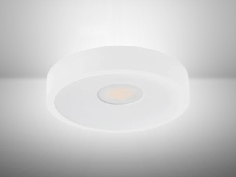 צילינדר תאורה לבן מדגם RAY בעיצוב עגול עם תאורת LED מרכזית