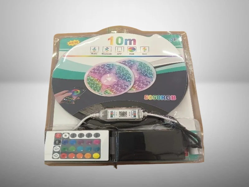 ערכת פס לד RGB באורך 10 מטר כולל שנאי ובקר