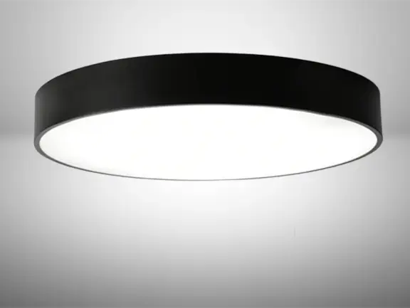 מנורה צמודת תקרה ELEGANT - קוטר 120 - שחורה - תצוגה