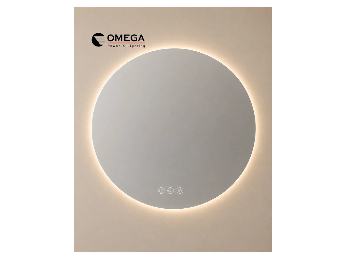 מראה עגולה LED מרחפת Luna ללא מסגרת IP54 קוטר 100 ס"מ - LED Mirror באתר לדמרקט