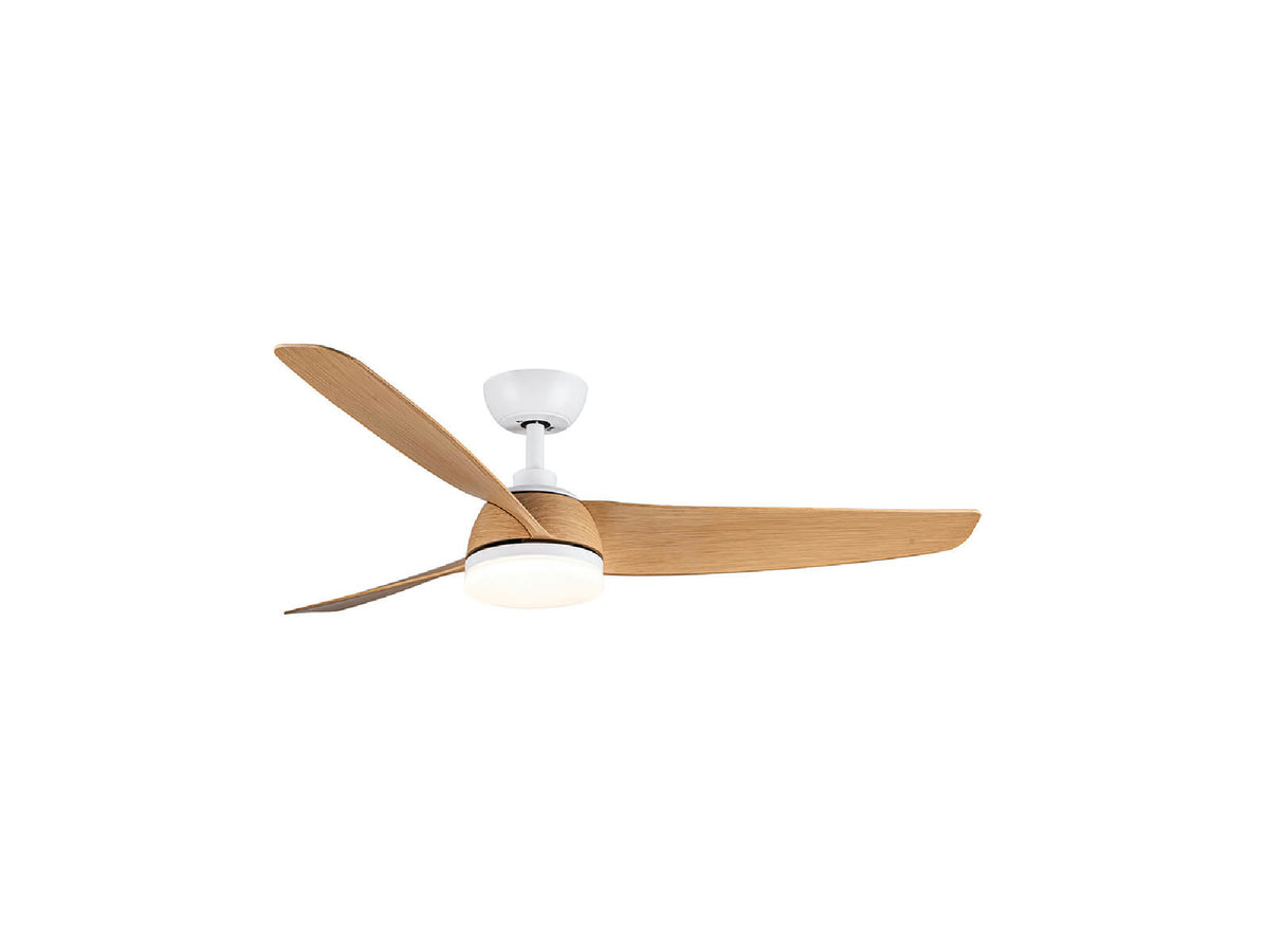 מאוורר תקרה "25W GRANITA 52 עם שלט -לבן ועץ - Ceiling Fan with Light באתר לדמרקט