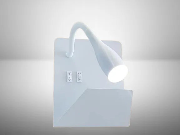 מנורת קיר מתכוננת לקריאה + מטען USB מובנה READER - עודפים