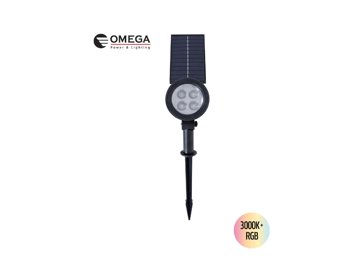 דוקרן גינה סולארי OMEGA 1,200mAh ,RGB+W, 6W - Garden Lights באתר לדמרקט