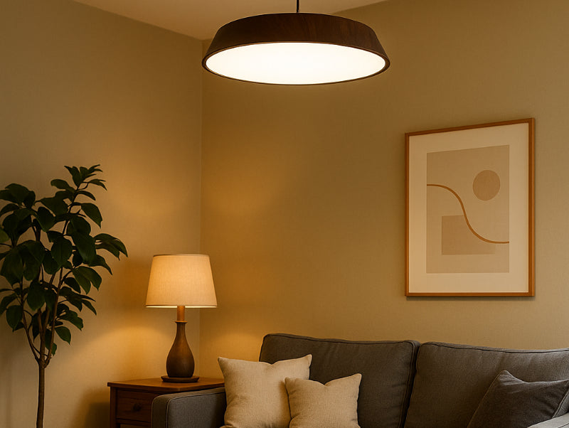 מנורת תלייה DAFI  בצבע שחור בסלון