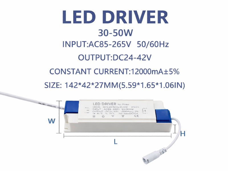 נתונים חשמליים של לד דרייבר LED DRIVER 24-42V 1200mA