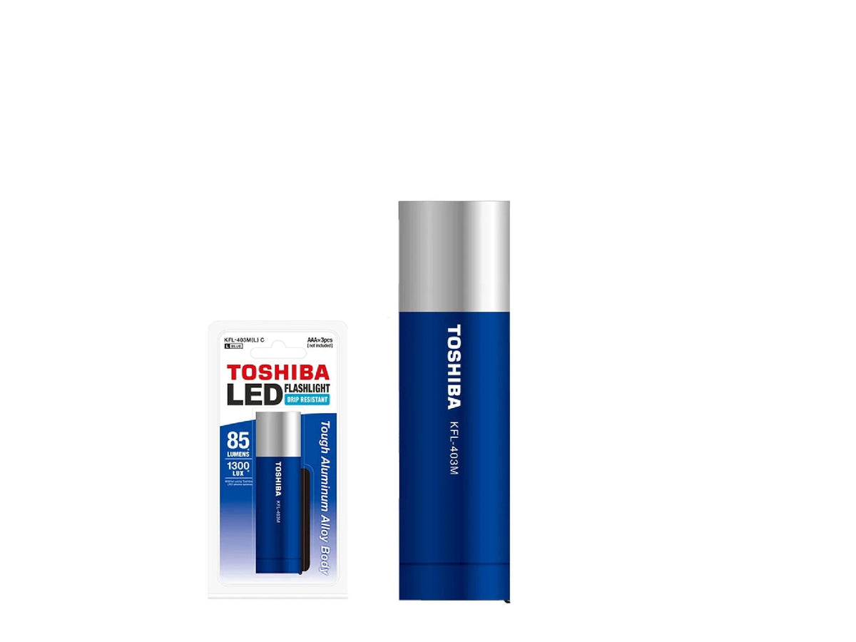פנס לד אלומיניום כחול 85 לומנס  טושיבה 3XAAA - BATTERY באתר לדמרקט