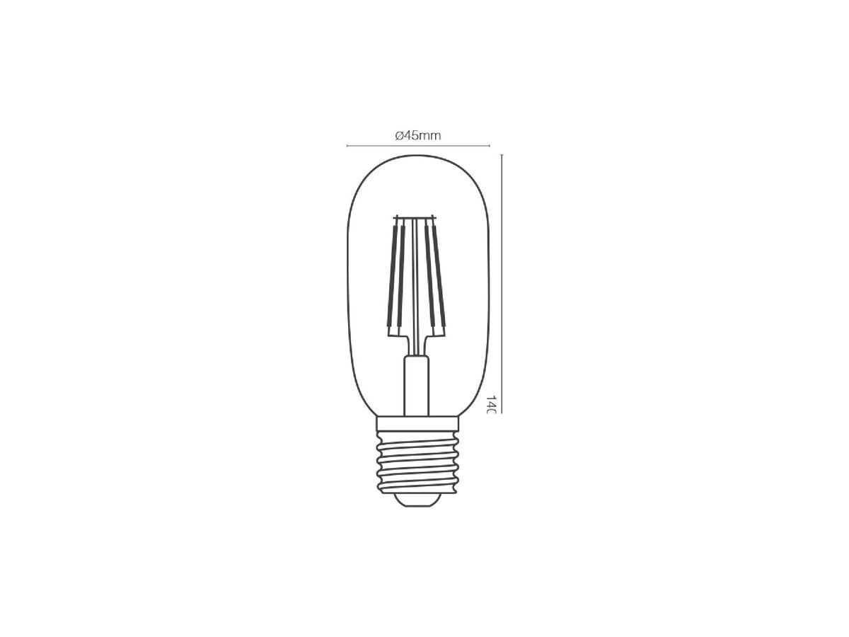 פילמנט לד T45 שקוף 8W E27 2700K לא ניתן לעמעום - LED Bulbs באתר לדמרקט