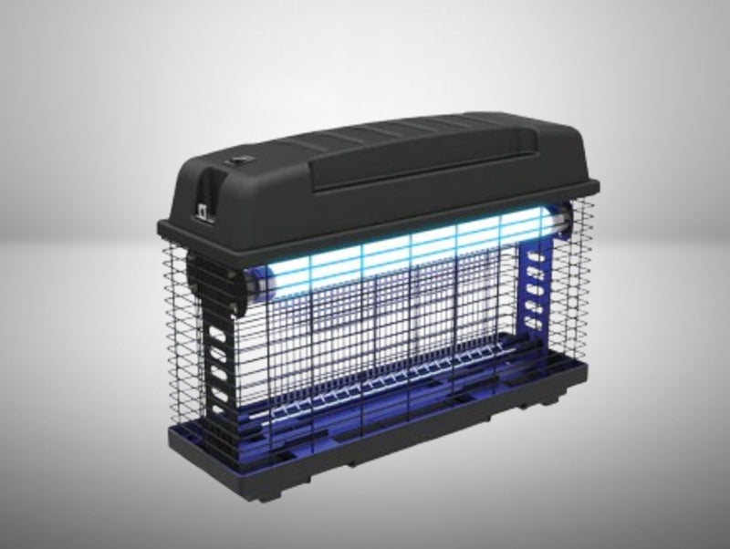 קטלן יתושים חשמלי שחור מדגם MONSTER MAX עם נורות UV ורשת הגנה