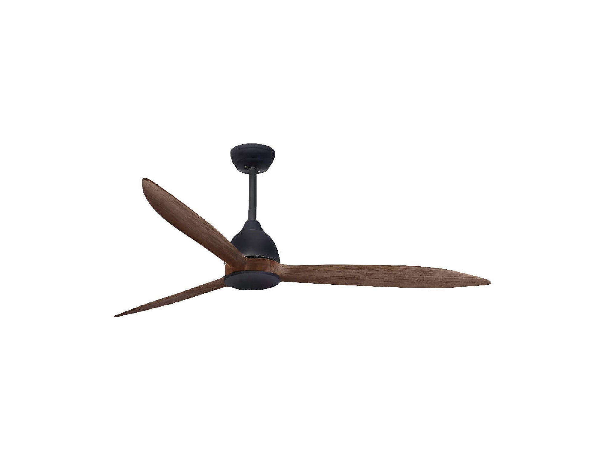 מאוורר תקרה 'HERCULES 60 שחור+עץ+שלט DC - Ceiling Fan with Light
