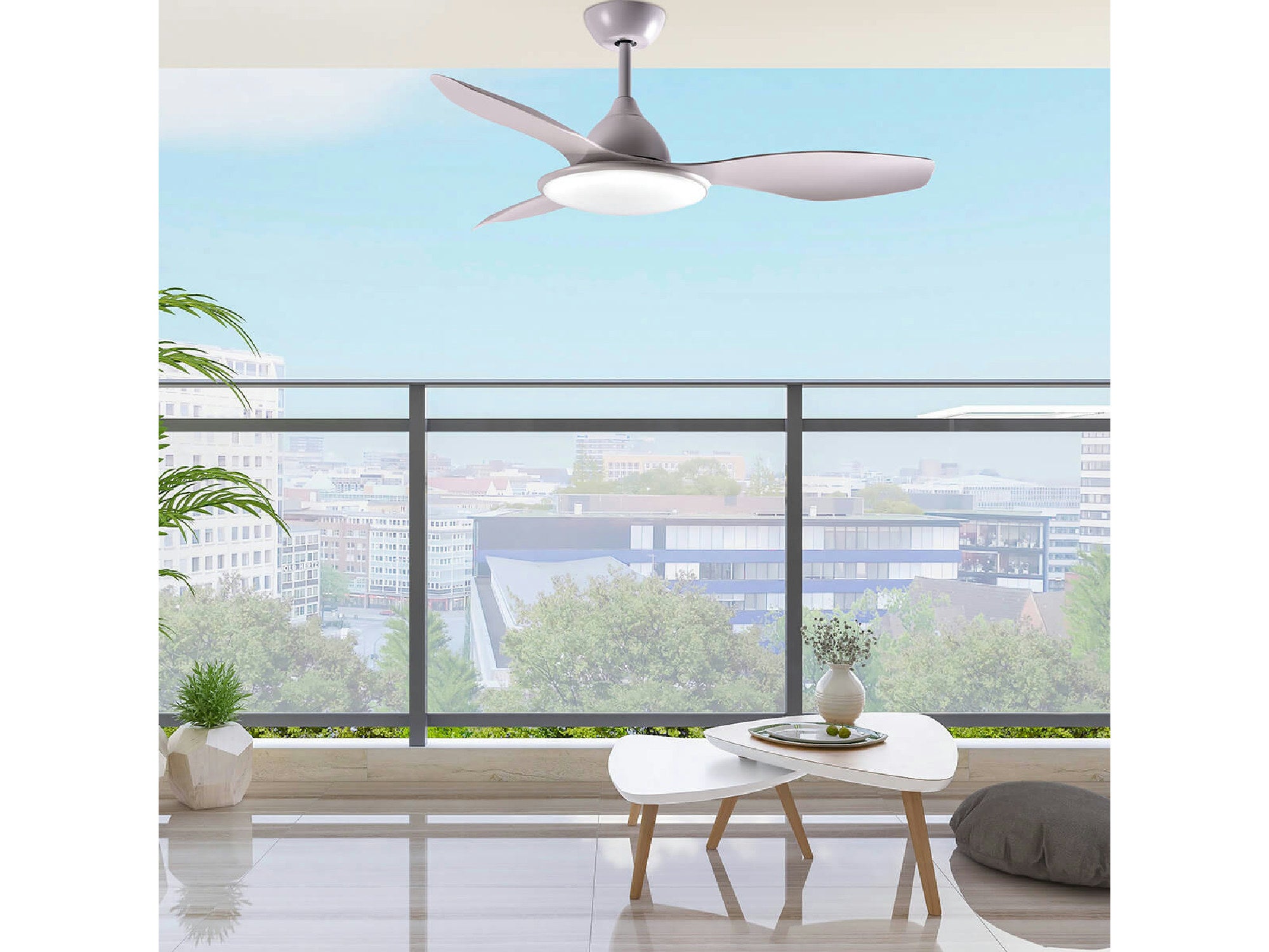 מאוורר תקרה "CCT 36W IP44 PLEASURE 52 עם שלט - Ceiling Fan with Light