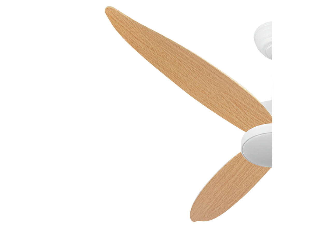 מאוורר תקרה לפרגולה "22W IP54 RYAN 52 עם שלט-דמוי עץ - Ceiling Fan with Light