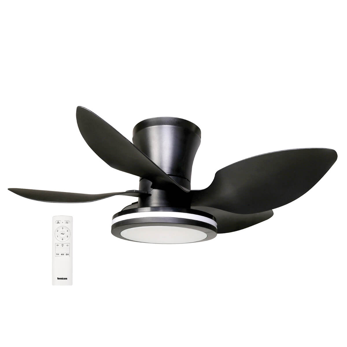 מאוורר תקרה "30W CAT 30 עם שלט- שחור - Ceiling Fan with Light