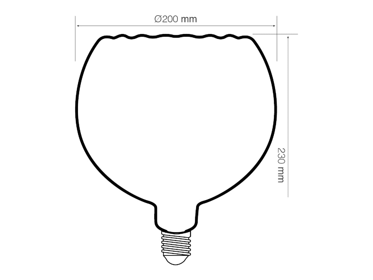 GLOW גלוב 200מ"מ זכוכית אמבר 8 וואט 2200K לעמעום - LED Bulbs באתר לדמרקט