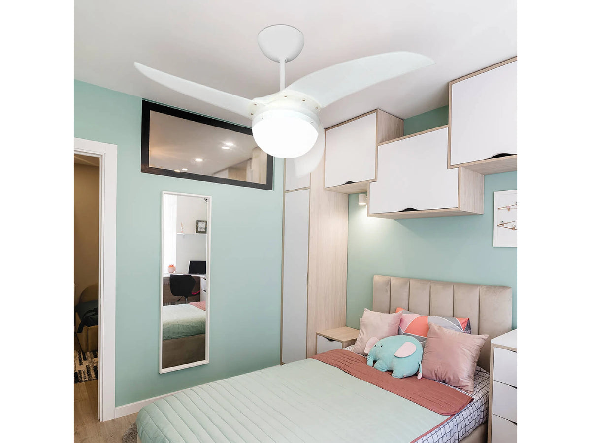 מאוורר תקרה "BRAZIL 42 עם שלט-לבן - Ceiling Fan with Light באתר לדמרקט