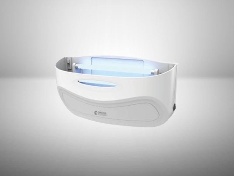 קטלן יתושים חשמלי לבן עם פתח עליון ותאורת UV כחולה