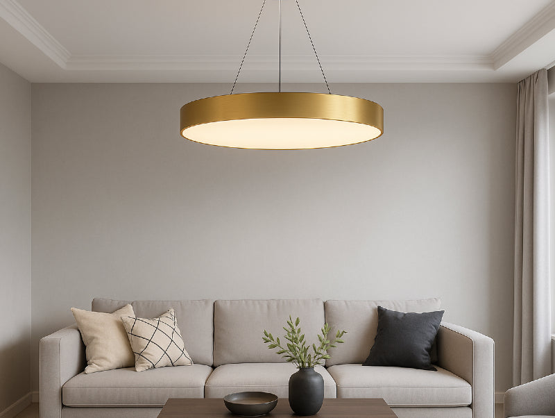 מנורת תלייה METAL BRASS בסלון