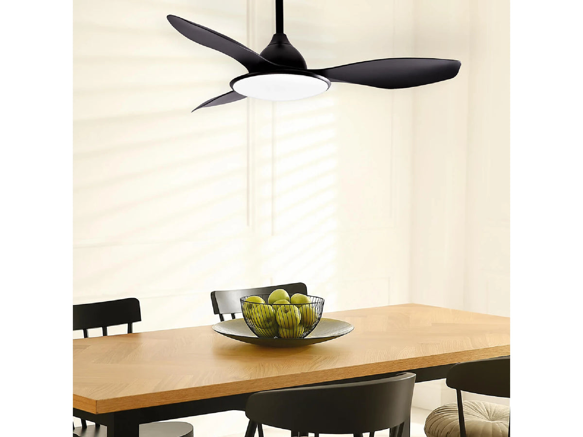 מאוורר תקרה "52 דגם סנסציה עם שלט-שחור - Ceiling Fan with Light באתר לדמרקט