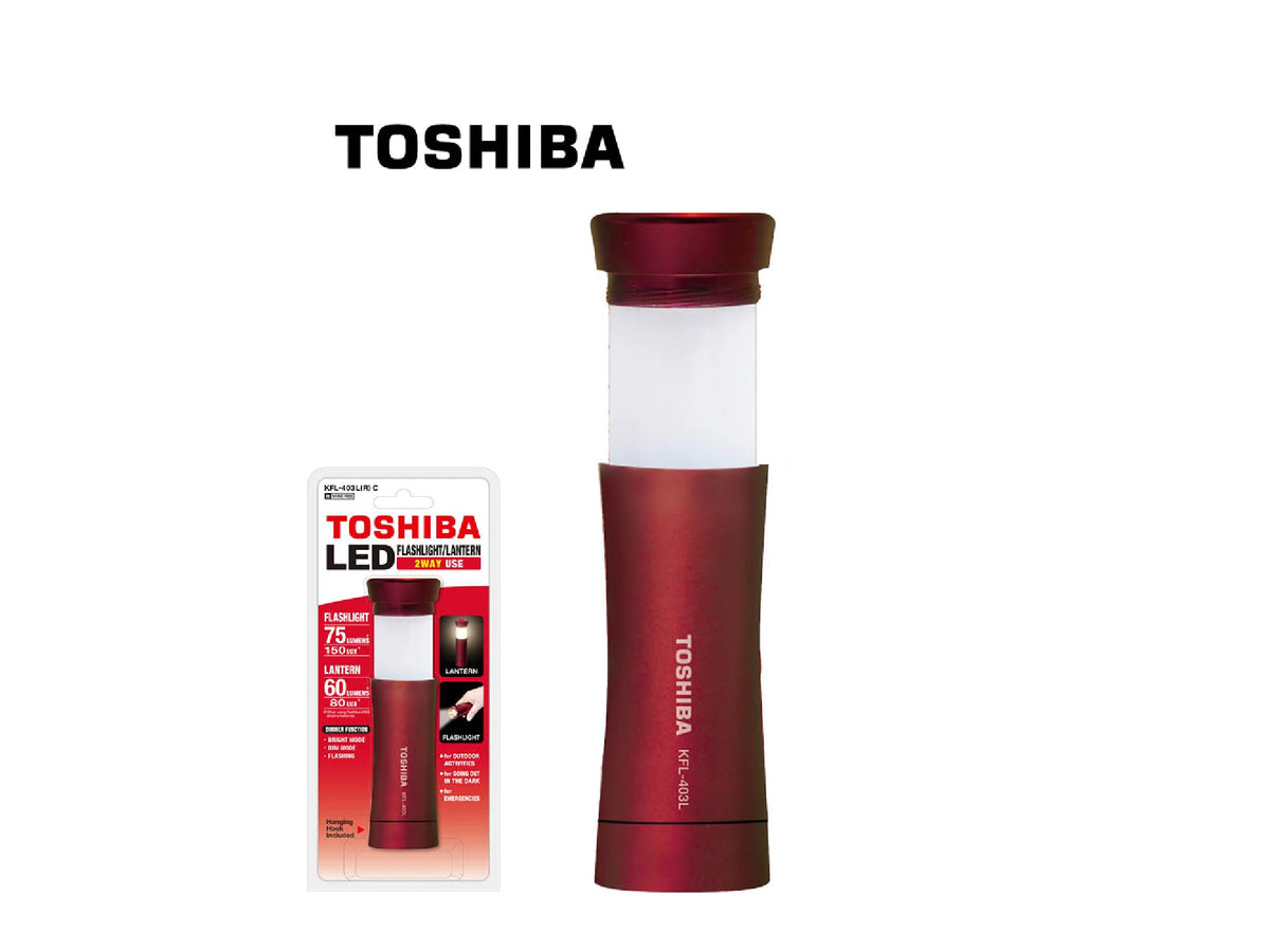 פנס לד/עששית אדום 75 לומנס טושיבה 3XAAA - BATTERY באתר לדמרקט