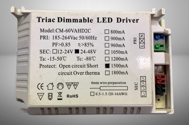 לד דרייבר LED DRIVER dimmable 30-60X1W 1500mA