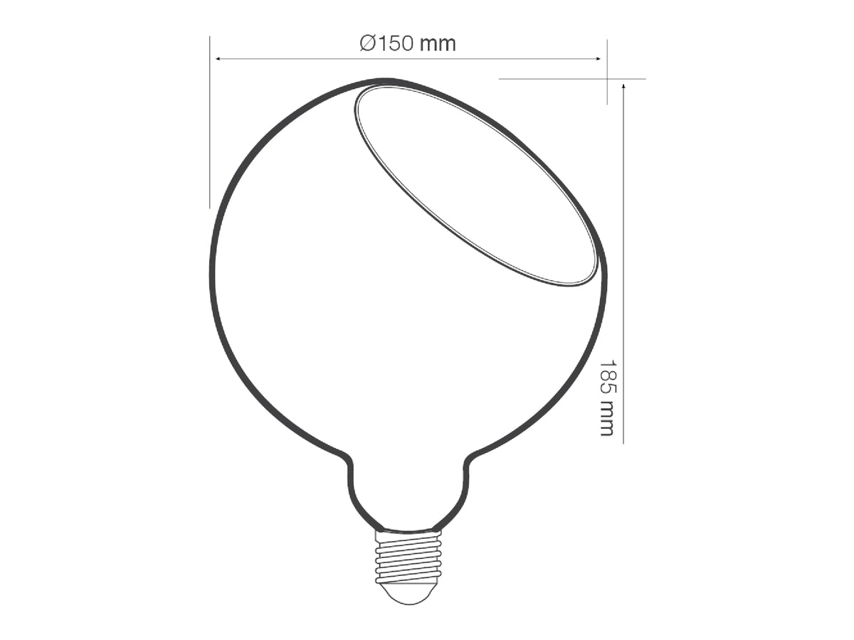 GLOW גלוב G150AJR זכוכית אמבר 8 וואט 2200K לעמעום - LED Bulbs באתר לדמרקט