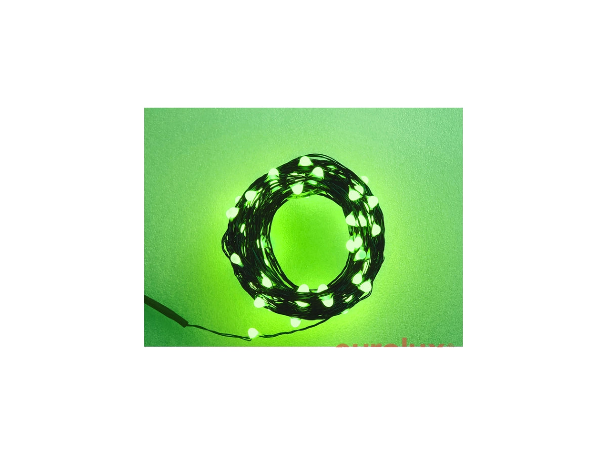 ●● חבל ננו לדים 100 לדים 10 מטר אור ירוק 12V BATTERY - String Lights באתר לדמרקט