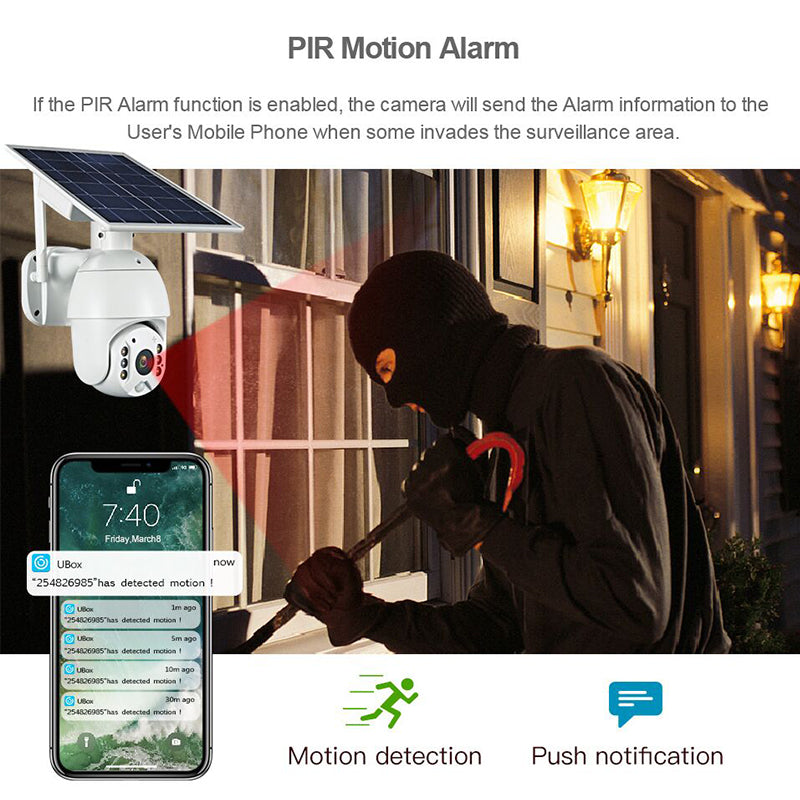 מצלמת אבטחה WIFI סולארית IP65 1080P/HD PTZ - טיימרים ומוצרי WIFI באתר לדמרקט