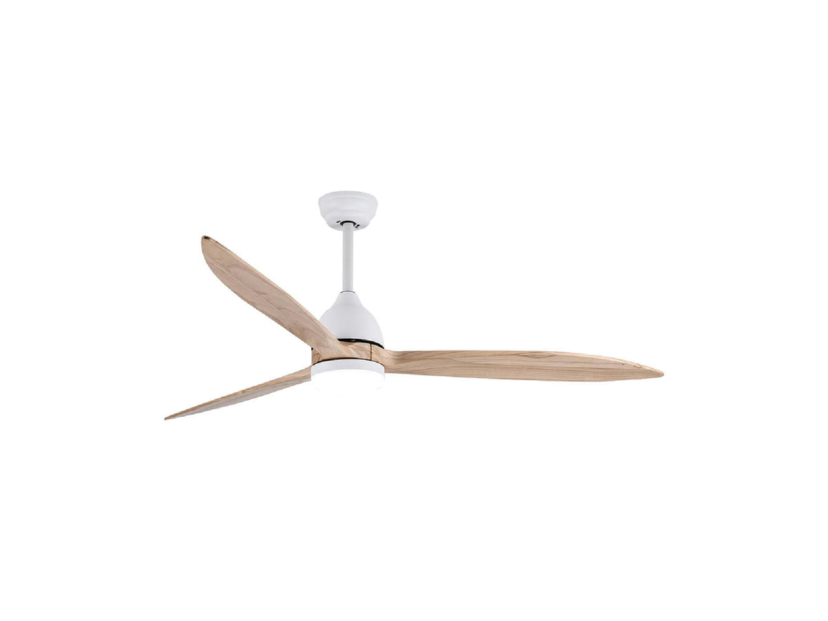 מאוורר תקרה "CCT 20W HERCULES 60 עם שלט-לבן+עץ - Ceiling Fan with Light