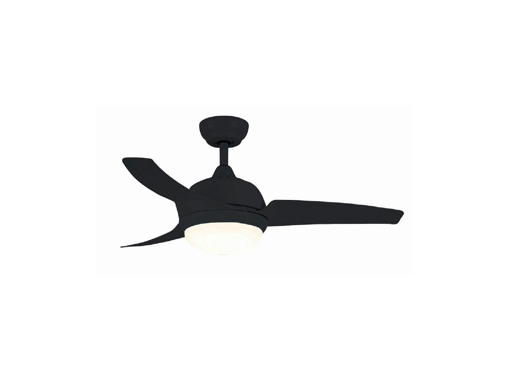מאוורר תקרה "CCT 25W PARISLED 52 עם שלט-שחור - Ceiling Fan with Light