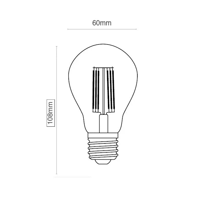 נורת לד דמוי להט A-GRADE A60 1470Lm 7W E27 אור חם - LED Bulbs באתר לדמרקט