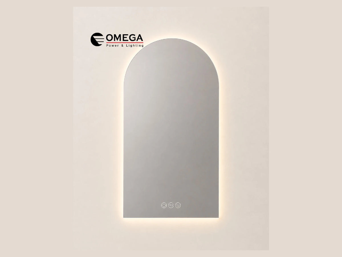 מראה מלבנית קשת LED מרחפת Luna IP54 מידה 70X130 ס"מ - LED Mirror באתר לדמרקט
