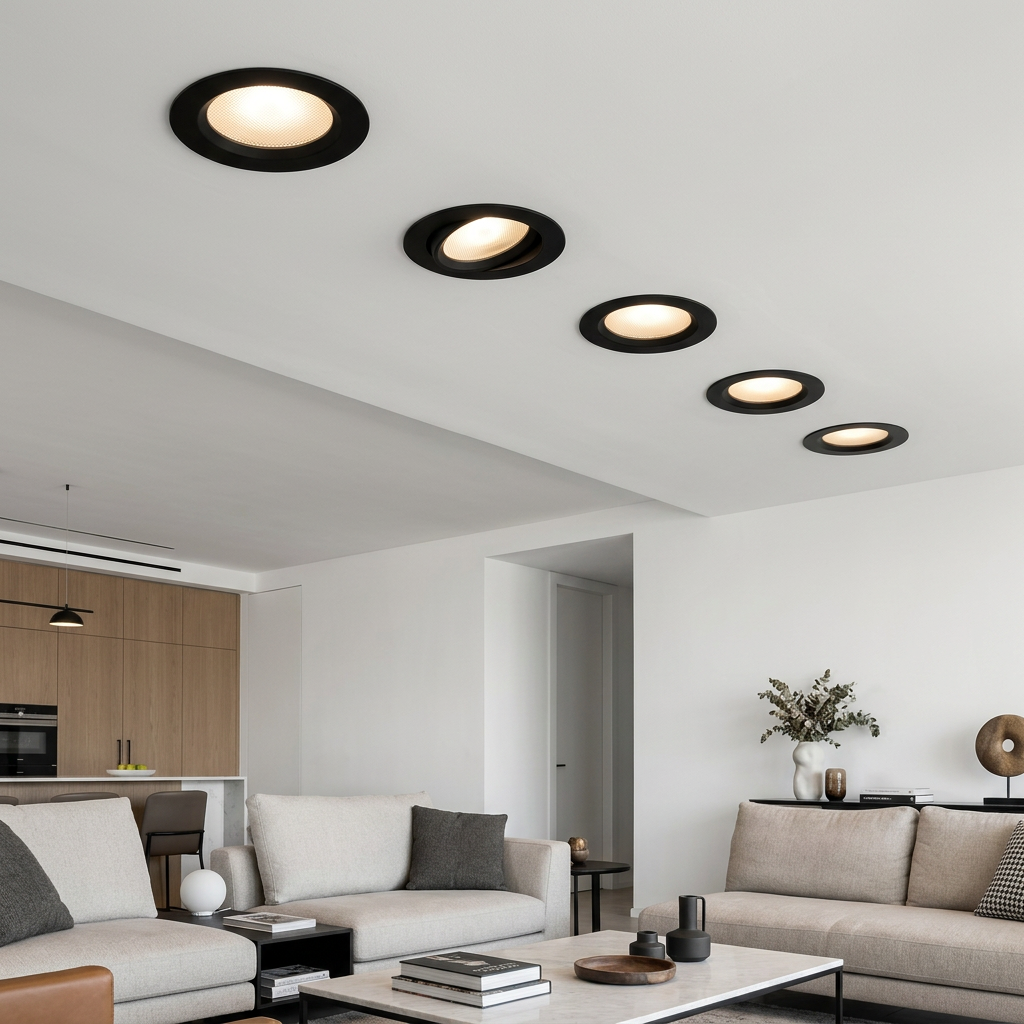 שקוע תקרה 15W דגם SUN Ø155 ס״מ מותקן בבית