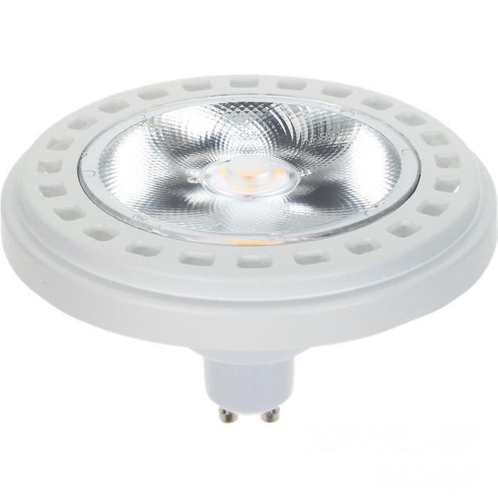 נורת ספוט לד COB AR111 עגולה בגימור לבן עם רפלקטור פנימי כסוף