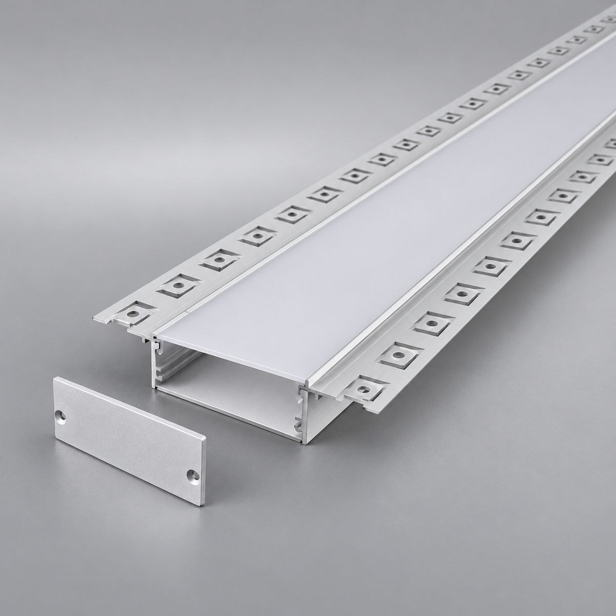 פרופיל אלומיניום לתאורת לד 50X20 ממ – גוף בלבד (ללא לד וללא שנאי)