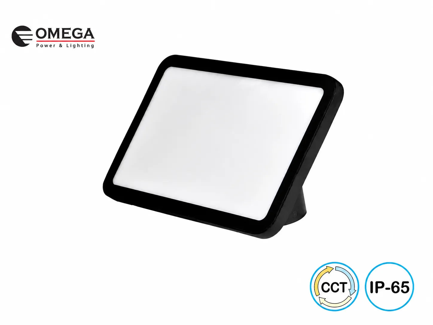 פרוז׳קטור LED מרובע שחור מסדרת PLASMA בתצוגת מוצר על רקע לבן