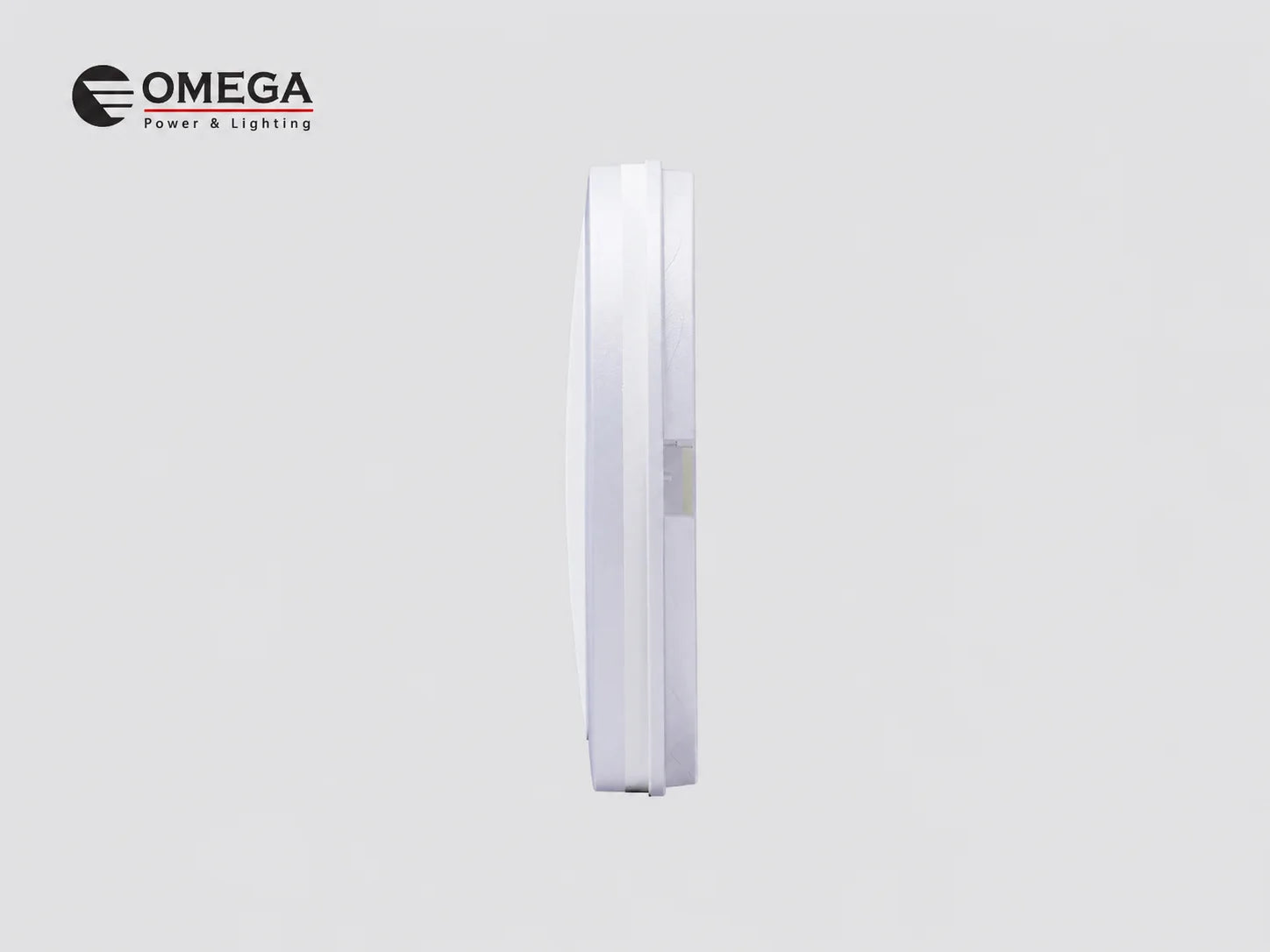מבט צד על גוף תאורה דק מדגם MONO בגוון לבן